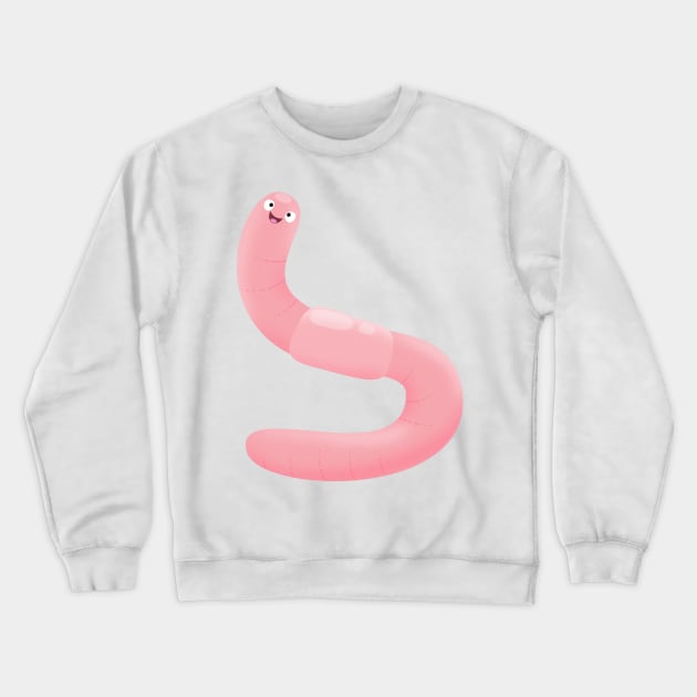 Cute worm farm vermiculture cartoon Crewneck Sweatshirt by FrogFactory